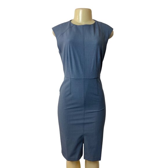 Ann Taylor Women's Blue Pegged Dress Sz 2 (EUR 38) - NWT - Picture 1 of 7